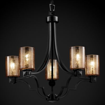 Fusion Mercury Glass Argyle Chandelier by Justice Design Group - Starlight Lighting USA and Canada